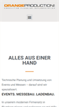 Mobile Screenshot of orange-production.de