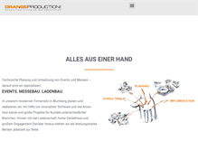 Tablet Screenshot of orange-production.de